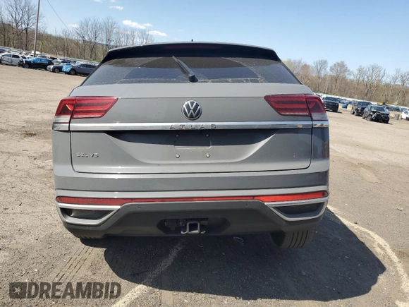 2021 Volkswagen Atlas SEL Premium with VIN 1V2TE2CA8MC205129, listed as a Copart auction lot 53693985 with Not provided miles and Salvage title. Bid and sale history available at DreamBid. Image 6.