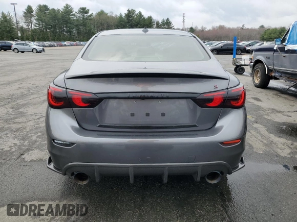 2015 Infiniti Q50 with VIN JN1BV7AR5FM421247, listed as a Copart auction lot 53266115 with 63,820 mi miles and Salvage Title. Bid and sale history available at carsss.com. Image 6.