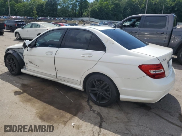 2012 Mercedes-Benz C 300 Sport with VIN WDDGF8BB9CA704373, listed as a Copart auction lot 63184325 with 86,497 mi miles and Salvage title. Bid and sale history available at DreamBid. Image 2.