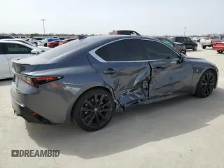 2023 Lexus IS with VIN JTHGZ1B21P5059966, listed as a Copart auction lot 48423015 with 40,384 mi miles and Salvage Title. Bid and sale history available at carsss.com. Image 3.