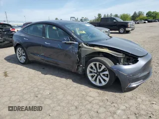 2020 Tesla Model 3 Long Range with VIN 5YJ3E1EB5LF589907, listed as a Copart auction lot 54778655 with 45,194 mi miles and Salvage Title. Bid and sale history available at DreamBid. Image 4.