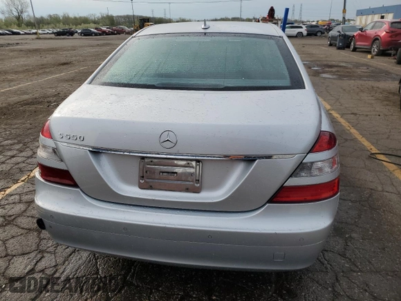 2007 Mercedes-Benz S 550 with VIN WDDNG71XX7A102888, listed as a Copart auction lot 54901285 with 214,792 mi miles and Salvage Title. Bid and sale history available at DreamBid. Image 6.