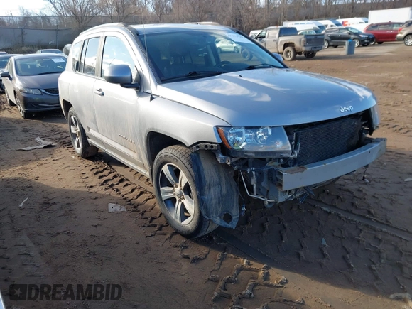 2017 Jeep Compass High Altitude with VIN 1C4NJDEBXHD113351, listed as a IAAI auction lot 41673188 with 59,752 mi miles. Bid and sale history available at carsss.com. Image 1.