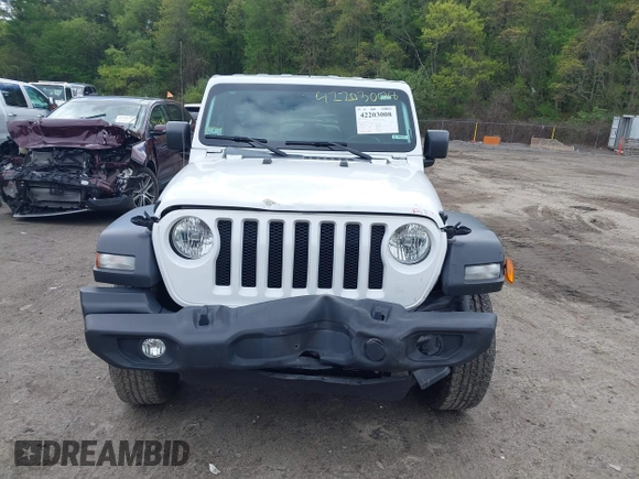 2020 Jeep Wrangler Unlimited Sport S with VIN 1C4HJXDG9LW229715, listed as a IAAI auction lot 42203008 with 63,683 mi miles and . Bid and sale history available at DreamBid. Image 12.