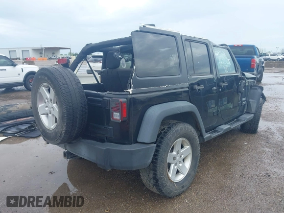 2014 Jeep Wrangler Unlimited Sport with VIN 1C4BJWDGXEL294965, listed as a IAAI auction lot 41908152 with 243,546 mi miles and . Bid and sale history available at DreamBid. Image 4.