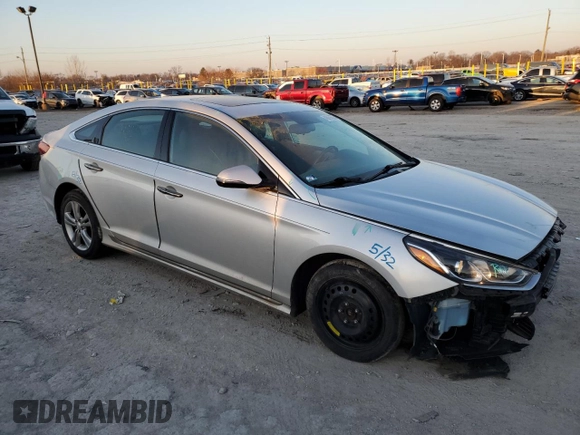 2018 Hyundai Sonata SEL with VIN 5NPE34AFXJH704704, listed as a Copart auction lot 48059695 with 79,754 mi miles and Salvage Title. Bid and sale history available at DreamBid. Image 4.