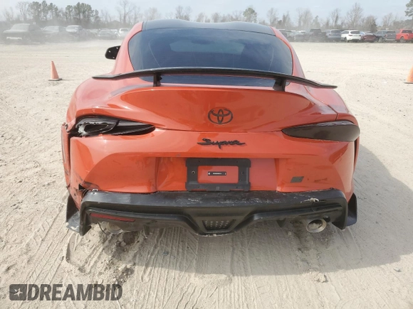2024 Toyota Supra 3.0 with VIN WZ1DB0G06RW065738, listed as a Copart auction lot 44949385 with 2,633 mi miles and Salvage title. Bid and sale history available at DreamBid. Image 6.