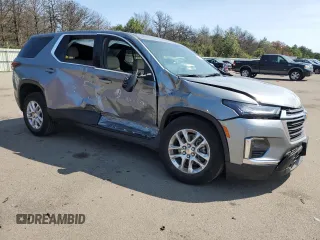 2023 Chevrolet Traverse LS with VIN 1GNEVFKWXPJ286530, listed as a Copart auction lot 69405684 with 12,334 mi miles and Salvage Title. Bid and sale history available at carsss.com. Image 4.