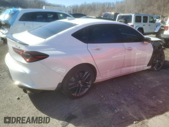 2025 Acura TLX w/A-Spec Package z VIN 19UUB6F5XSA000006, wystawiony jako Copart lot #58934895 z przebiegiem 671 mil mil oraz Szkoda całkowita • Salvage title. Historia ofert i sprzedaży dostępna na DreamBid. Obrazek 3.