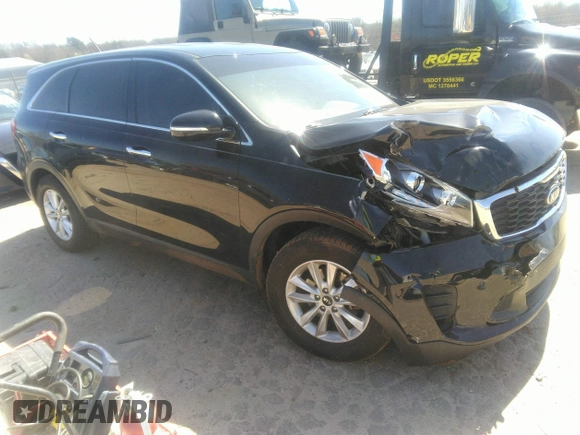 2019 Kia Sorento LX with VIN 5XYPG4A33KG538926, listed as a IAAI auction lot 41800638 with 72,175 mi miles. Bid and sale history available at carsss.com. Image 1.