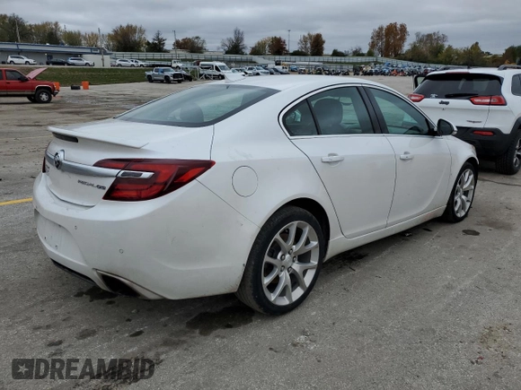 2017 Buick Regal GS with VIN 2G4GT5GX4H9135713, listed as a Copart auction lot 80759614 with 98,998 mi miles and Salvage title. Bid and sale history available at DreamBid. Image 3.
