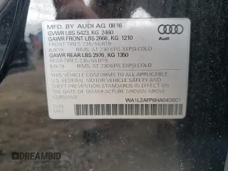 2017 Audi Q5 Premium Plus с VIN WA1L2AFP6HA043601, выставлен на аукционе Copart как лот 57680995 с пробегом 140 958 миль миль и Списание • Salvage title. История ставок и продаж доступна на DreamBid. Изображение 13.