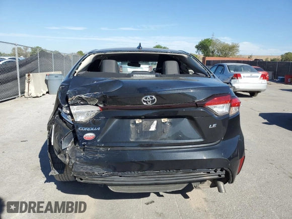 2020 Toyota Corolla LE with VIN JTDEPRAE2LJ013086, listed as a Copart auction lot 48334245 with 67,532 mi miles and Non Repairable. Bid and sale history available at carsss.com. Image 6.