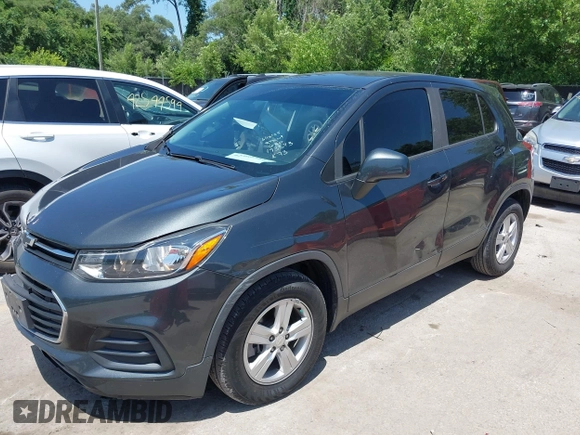 2020 Chevrolet Trax LS with VIN 3GNCJKSB7LL193573, listed as a IAAI auction lot 42560366 with 67,311 mi miles and . Bid and sale history available at DreamBid. Image 2.