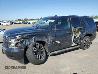 2019 Chevrolet Tahoe Premier with VIN 1GNSKCKJ9KR200083, listed as a Copart auction lot 57910955 with 53,126 mi miles and Salvage title. Bid and sale history available at DreamBid. Image 1.