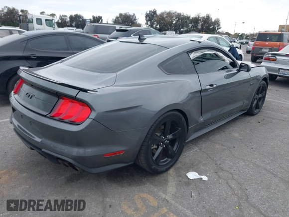 2021 Ford Mustang GT with VIN 1FA6P8CF8M5137349, listed as a IAAI auction lot 41896001 with Not Provided miles. Bid and sale history available at carsss.com. Image 4.
