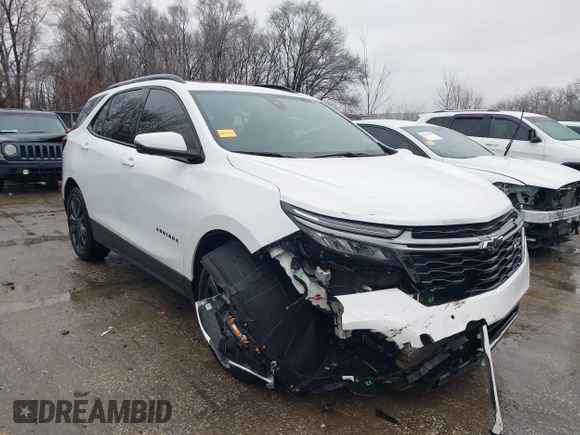 2022 Chevrolet Equinox RS with VIN 3GNAXMEVXNS118530, listed as a IAAI auction lot 41452469 with 53,217 mi miles and . Bid and sale history available at DreamBid. Image 1.