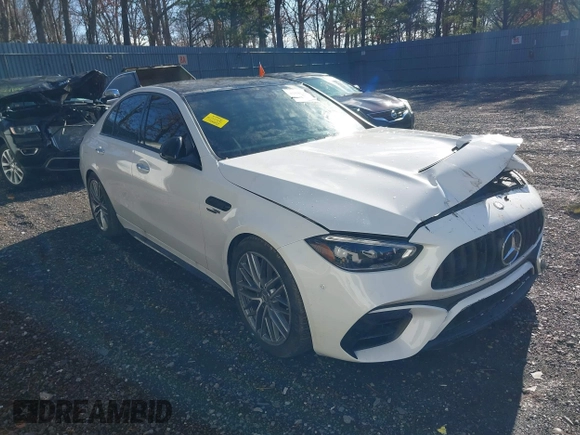2024 Mercedes-Benz C 63 S AMG E Performance with VIN W1KAF8AB6RR222087, listed as a IAAI auction lot 41844101 with 5,500 mi miles and . Bid and sale history available at DreamBid. Image 1.