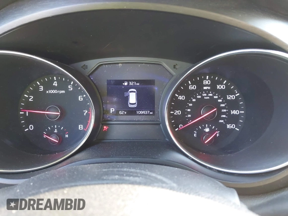 2020 Kia Sedona EX with VIN KNDMB5C18L6654713, listed as a IAAI auction lot 41342893 with 108,437 mi miles. Bid and sale history available at carsss.com. Image 7.