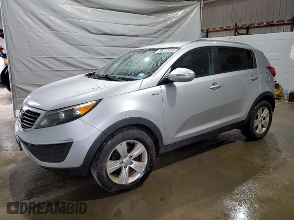 2012 Kia Sportage LX with VIN KNDPBCA22C7333385, listed as a Copart auction lot 55213455 with 160,568 mi miles and Salvage title. Bid and sale history available at DreamBid. Image 1.