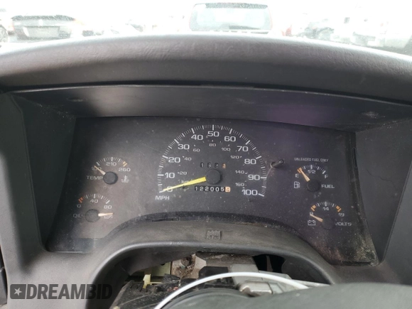 1997 Chevrolet S-10 with VIN 1GCCS1447VK133537, listed as a Copart auction lot 42354235 with 122,005 mi miles and Salvage Title. Bid and sale history available at carsss.com. Image 9.