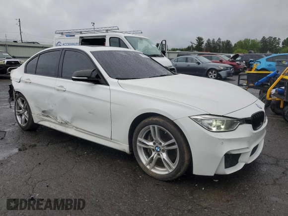 2014 BMW 3 Series 335i xDrive with VIN WBA3B9G51ENR92301, listed as a Copart auction lot 58296885 with 81,988 mi miles and Salvage title. Bid and sale history available at DreamBid. Image 4.