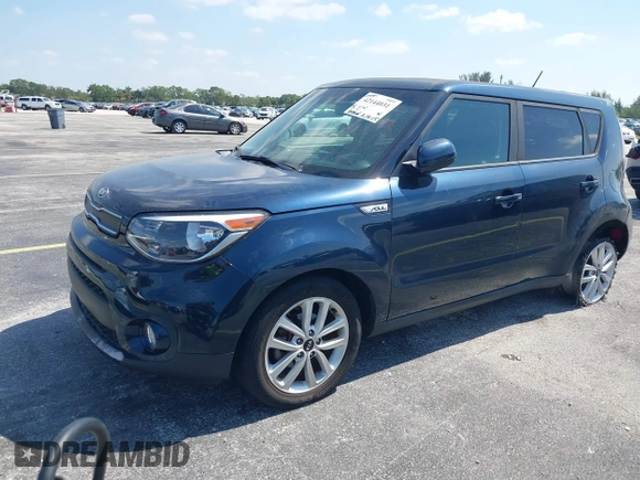 2018 Kia Soul + with VIN KNDJP3A58J7579355, listed as a IAAI auction lot 42144031 with 103,304 mi miles. Bid and sale history available at carsss.com. Image 2.
