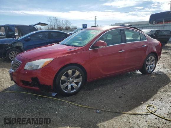 2012 Buick Regal Turbo Premium 1 with VIN 2G4GS5EV3C9210270, listed as a Copart auction lot 49431865 with 129,996 mi miles and Salvage title. Bid and sale history available at DreamBid. Image 1.