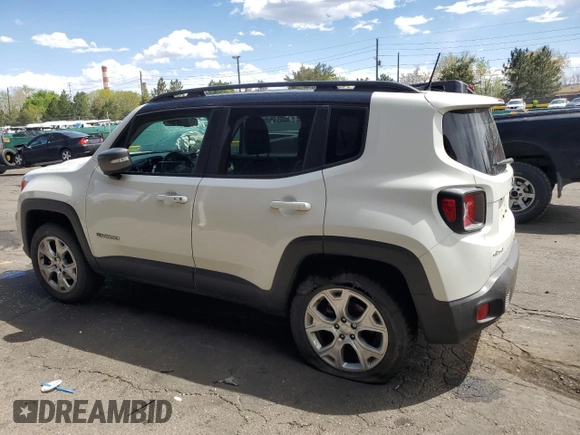 2020 Jeep Renegade Limited with VIN ZACNJBD12LPM02664, listed as a Copart auction lot 55297675 with 58,957 mi miles and Salvage title. Bid and sale history available at DreamBid. Image 2.