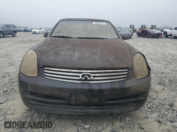 2003 Infiniti G35 w/Leather with VIN JNKCV51E43M335893, listed as a Copart auction lot 60824014 with Not Provided miles and Non Repairable. Bid and sale history available at carsss.com. Image 5.