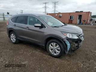 2012 Honda CR-V EX-L with VIN 5J6RM4H73CL048416, listed as a Copart auction lot 61410265 with 107,160 mi miles and Salvage title. Bid and sale history available at DreamBid. Image 4.
