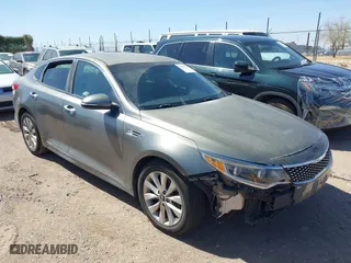 2016 Kia Optima EX with VIN 5XXGU4L35GG076578, listed as a IAAI auction lot 41770838 with 75,918 mi miles. Bid and sale history available at carsss.com. Image 1.