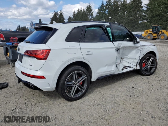 2024 Audi Q5 S line Premium Plus with VIN WA1E2AFY6R2062596, listed as a Copart auction lot 54018255 with Not provided miles and Salvage title. Bid and sale history available at DreamBid. Image 3.
