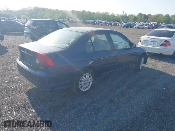 2004 Honda Civic LX with VIN 2HGES16534H643485, listed as a IAAI auction lot 42130844 with 143,007 mi miles. Bid and sale history available at carsss.com. Image 4.