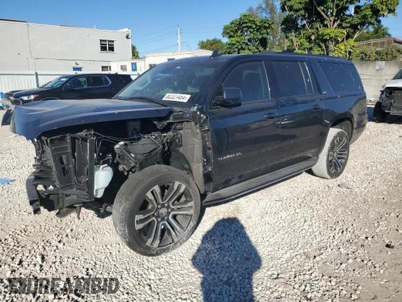 2019 GMC Yukon XL SLT with VIN 1GKS1GKCXKR325814, listed as a Copart auction lot 82221454 with 65,803 mi miles and Salvage Title. Bid and sale history available at carsss.com. Image 1.