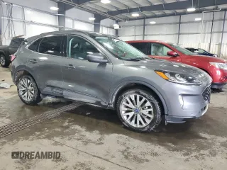 2022 Ford Escape Titanium with VIN 1FMCU9J91NUB38368, listed as a Copart auction lot 57089435 with 39,743 mi miles and Salvage title. Bid and sale history available at DreamBid. Image 4.