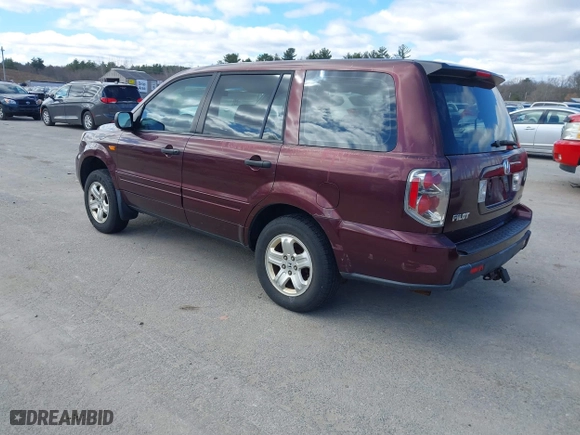 2007 Honda Pilot LX with VIN 2HKYF18197H540562, listed as a IAAI auction lot 41908247 with 191,135 mi miles. Bid and sale history available at carsss.com. Image 3.