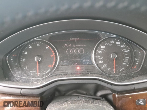 2019 Audi A4 Premium with VIN WAUDNAF45KA007040, listed as a Copart auction lot 49280075 with 32,231 mi miles and Salvage title. Bid and sale history available at DreamBid. Image 9.