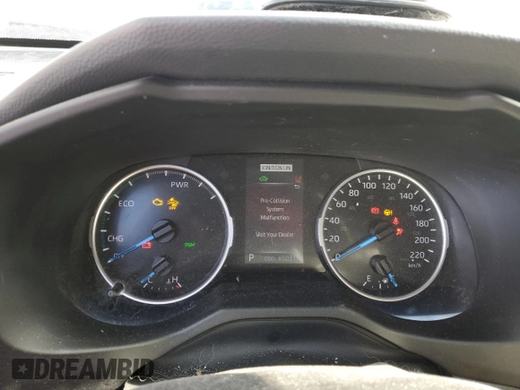 2021 Toyota RAV4 Hybrid XLE with VIN 2T3RWRFV1MW119500, listed as a Copart auction lot 45502855 with 65,031 mi miles and Salvage Title. Bid and sale history available at carsss.com. Image 9.