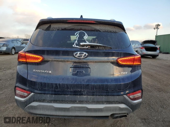 2020 Hyundai Santa Fe Limited with VIN 5NMS5CAA0LH284849, listed as a Copart auction lot 88536925 with 36,576 mi miles and Salvage Title. Bid and sale history available at carsss.com. Image 6.