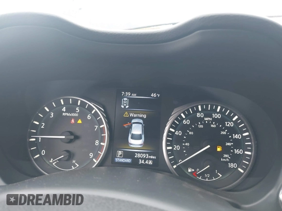2022 Infiniti Q50 Luxe with VIN JN1EV7BRXNM342313, listed as a IAAI auction lot 42028864 with 28,093 mi miles and . Bid and sale history available at DreamBid. Image 7.