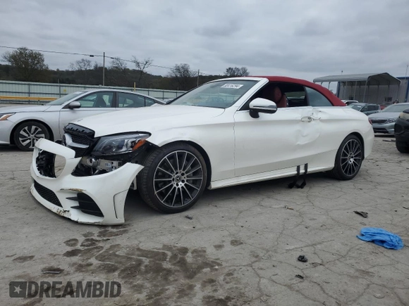 2023 Mercedes-Benz C 300 with VIN W1KWK8DB9PG132874, listed as a Copart auction lot 80416294 with 10,334 mi miles and Salvage Title. Bid and sale history available at DreamBid. Image 1.