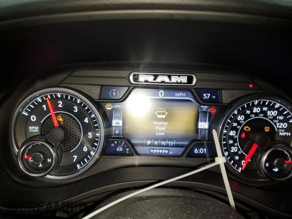 2019 Ram 1500 Big Horn/Lone Star with VIN 1C6SRFFT0KN586554, listed as a Copart auction lot 50652495 with 120,426 mi miles and Salvage Title. Bid and sale history available at carsss.com. Image 9.