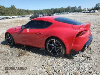 2021 Toyota GR Supra 3.0 with VIN WZ1DB0C02MW040463, listed as a Copart auction lot 74898374 with 37,367 mi miles and Salvage Title. Bid and sale history available at carsss.com. Image 2.