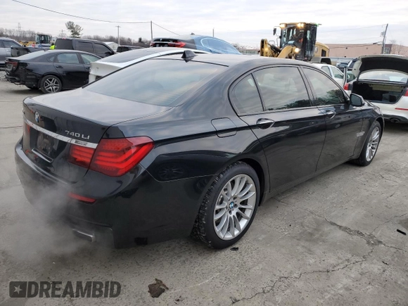 2014 BMW 7 Series 740Li xDrive with VIN WBAYF4C59ED281776, listed as a Copart auction lot 83563234 with 77,899 mi miles and Salvage Title. Bid and sale history available at carsss.com. Image 3.