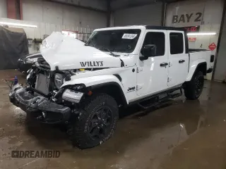2021 Jeep Gladiator Sport S z VIN 1C6HJTAG2ML563219, wystawiony jako Copart lot #85591344 z przebiegiem 46 842 mil mil oraz Szkoda całkowita • Salvage title. Historia ofert i sprzedaży dostępna na DreamBid. Obrazek 1.
