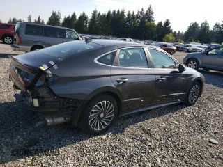 2020 Hyundai Sonata Hybrid Ultimate with VIN KMHL34JJ0LA011996, listed as a Copart auction lot 56727873 with 19,475 mi miles. Bid and sale history available at carsss.com. Image 3.