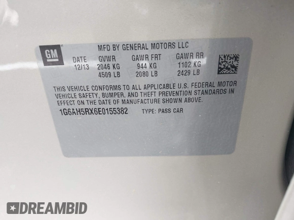 2014 Cadillac ATS Luxury AWD with VIN 1G6AH5RX6E0155382, listed as a IAAI auction lot 42025727 with 104,862 mi miles and . Bid and sale history available at carsss.com. Image 9.