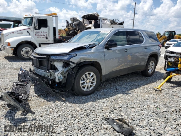 2023 Chevrolet Traverse LS with VIN 1GNERFKW8PJ278754, listed as a Copart auction lot 56452164 with 18,627 mi miles and Salvage Title. Bid and sale history available at carsss.com. Image 1.