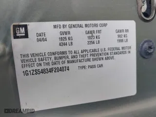 2004 Chevrolet Malibu with VIN 1G1ZS54834F204074, listed as a IAAI auction lot 41839024 with 286,355 mi miles. Bid and sale history available at carsss.com. Image 9.